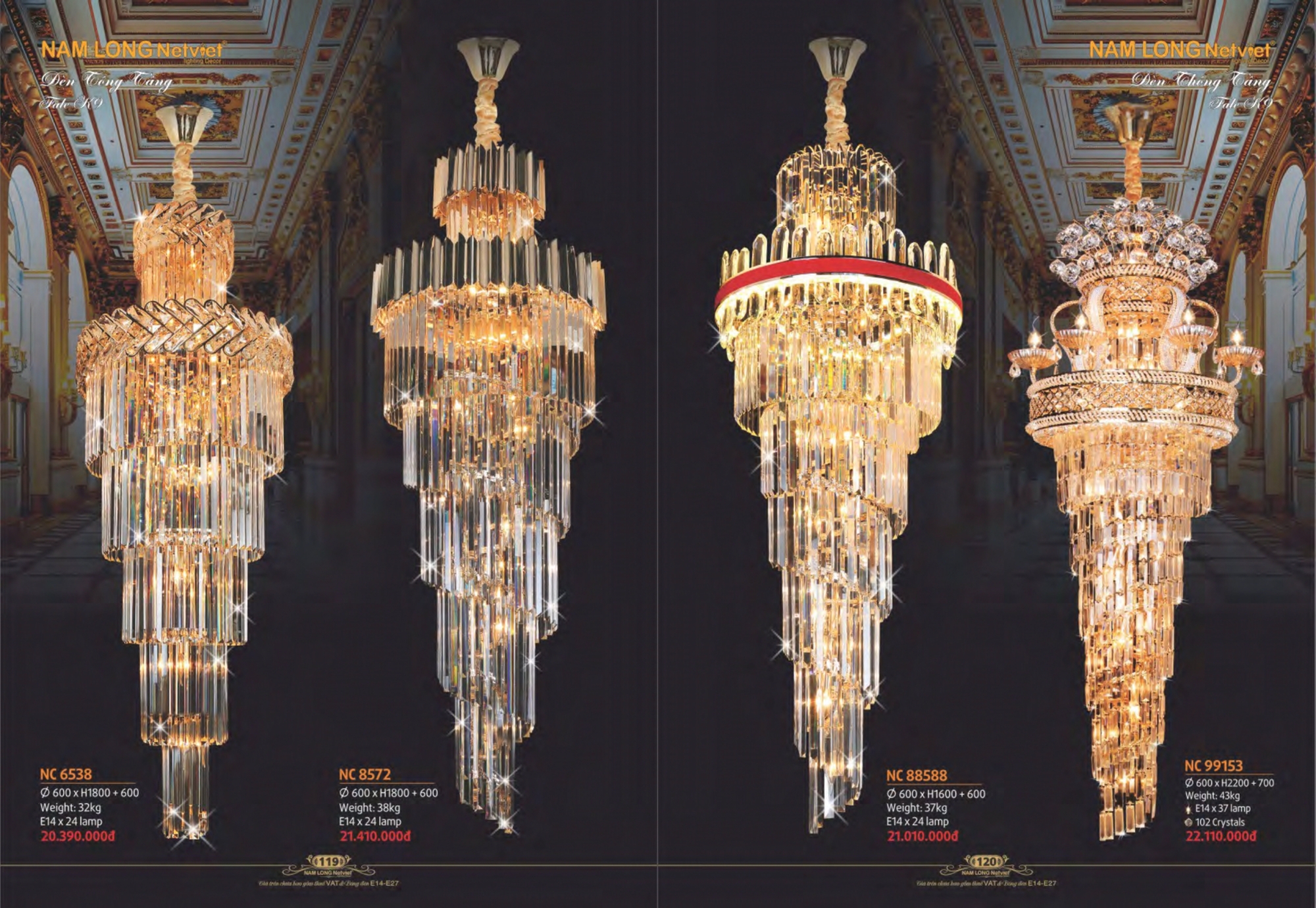 Bảng giá đèn trang trí Nam Long